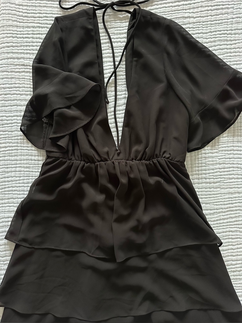 SMYM Black Tiered mini dress